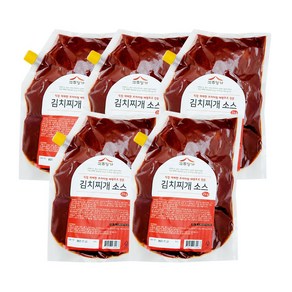 고추명가 김치찌개 소스 2kg 돼지고기 짜글이 김치찜 양념장 식당용 업소용 대용량, 5개