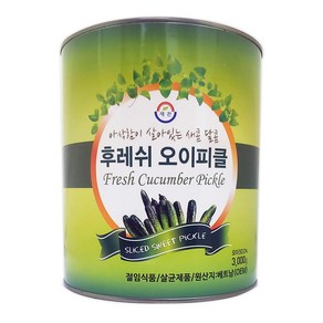 새찬 후레쉬 오이피클 3kg / 웰빙랜드 식자재 대용량, 5개