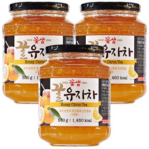 꽃샘 꿀유자차, 1개입, 580g, 3개