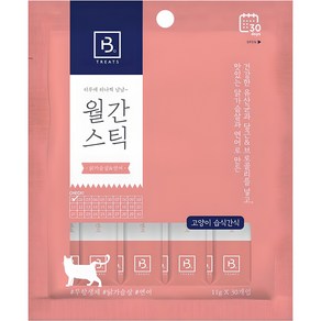 브리더랩 고양이 월간스틱 짜먹는 간식 30개입, 혼합맛(닭가슴살/연어), 1개, 330g