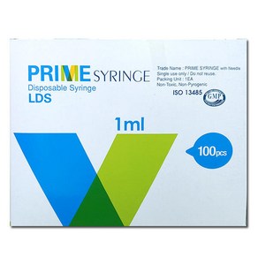 용창 LDS 최소잔여용백신용주사기 1ml 23G 25mm, 100개