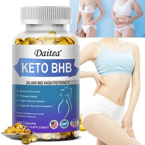 KETO BHB 캡슐 - 디톡스 및 클렌징 체중 관리 에너지 및 근육 증가 신진대사 증진, 60캡슐