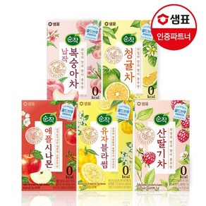 순작 콜드브루 0kcal 과일허브티 5종 20T 2+1개 골라담기, 납작복숭아차 티백 20T 2개, 납작복숭아차 티백 20T 1개