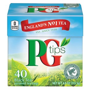 PG tips Oiginal Biodegadable Pyamid Tea Bags E PG 팁 오리지널 생분해성 피라미드 티백 에브리데이 블랙티 아침 및 애프터눈 티용 (, 1개, 1개, 272.16g