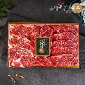 농협안심한우 [바로배송][농협안심한우] 1등급 구이3호 1kg (등심500g채끝500g) 한우선물세트 507820, 1세트