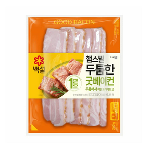 [CJ] 백설 햄스빌 두툼한 굿베이컨, 340g, 2개