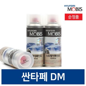 현대모비스 싼타페DM 카페인트 붓 차랑용 스프레이 투명 블랙 화이트 1개