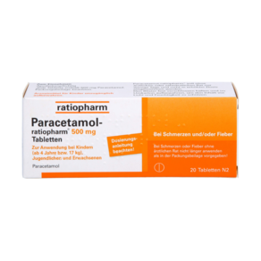 (파라세타몰)PARACETAMOL-atiopham 500 mg Tabletten 20St, 1개