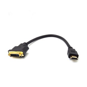 DVI-I(F) to HDMI(M) 변환 케이블젠더 듀얼 [T-DVI29F-HDMI-0.3M] [블랙]