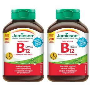 Jamieson 자미에슨 캐나다 비타민 B12 1200 mcg Timed Release 200정-2병(갱년기여성 영양제>캐나다 직배송)