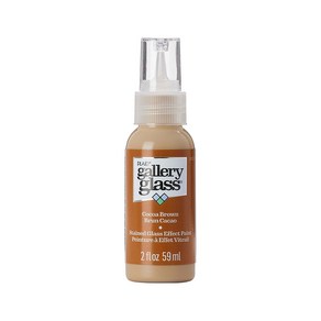 Plaid 갤러리 스테인드 글라스 물감 2oz 색상선택 글라스 데코 유리 공예, 15 Cocoa Brown