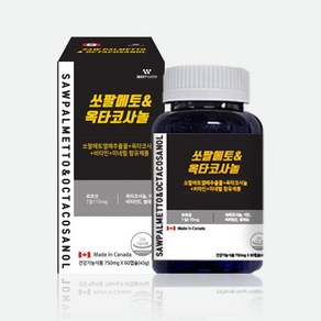 웨이팜 쏘팔메토 옥타코사놀 750mg x 60캡슐, 1박스, 60정