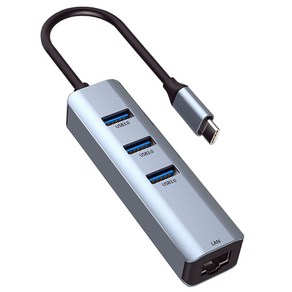 TYPE-C USB3.0 HUB 타입C 3포트 GIGA 랜허브 CH301L, 1개