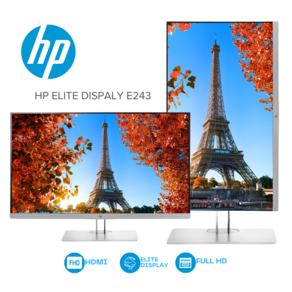 HP EliteDisplay E243 IPS 광시야각 FHD 24인치 모니터 HDMI DP D-SUB 지원