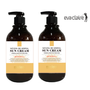 에바끌레르 썬크림 골프장 썬크림 썬블럭 선블럭 골프장전용 골프전용 대용량, 500ml, 2개