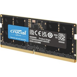 Cucial RAM 32GB Kit 2x16GB DDR5 5600MHz o 5200MHz 4800MHz Laptop Memoy CT2K16G56C46S5 Black, 16GB