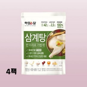 하림이닭 삼계탕 반마리, 600g, 4개