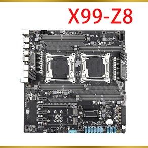 X99-Z8 듀얼 웨이 DDR4 지지대 E5 2680 V3 V4 CPU용 서버 마더보드, [01] 마더 보드, 1개