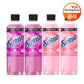 광동 썬키스트 제로 600ml X 24병(자두자몽+복숭아레몬)