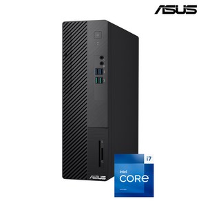 ASUS S500SE 슬림형 미니 컴퓨터 데스크탑 인텔 i7 13세대 사무용 업무용 가정용 PC, Fee DOS, 512GB, 8GB