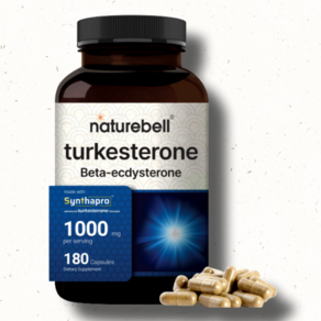 Natuebell베타글루칸 1000mg 투르케스테론 식물 추출물 네이쳐벨 TRUKESTERONE, 1개, 180정