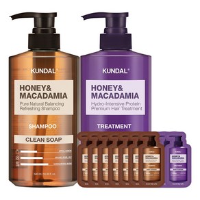 쿤달 네이처샴푸500ml + 트리트먼트500ml 클린솝향, 1세트