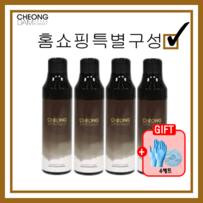 [홈쇼핑구성] 청담스타일 포레스트 블랙체인지 샴푸 200ml 4통 + 염색장갑&캡 자연갈색 장민호샴푸, 4개