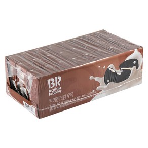 배스킨라빈스 쿠키앤크림 우유, 190ml, 24개