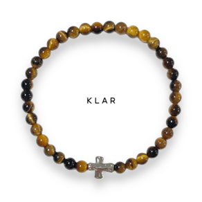 클라(KLAR) 호안석(tiger's eye) 엔틱십자가 팔찌 (4미리)