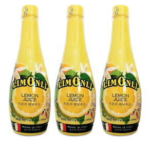 (1+1+1) 레몬즙 원액 100% 착즙(이탈리아 시칠리아), 500ml, 3개
