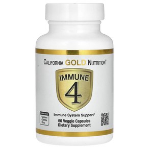 Califonia Gold Nutition Immune 4 면역계 지원 베지 캡슐 60정, Califonia Gold Nutition I..., 1개