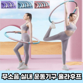 실내운동 무소음 훌라후프 홈트레이닝 운동 기구, 1개, 블루핑크,블루화이트,퍼플, 1058g