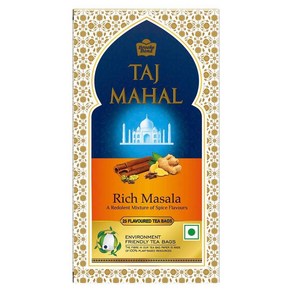 인도정품 타지마할 Taj Mahal Tea 리치 마살라 티백 25개, 25개입, 50g, 1개