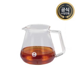 타임모어 커피서버 핸드드립 내열유리 저그 눈금 글라스 뚜껑포함 360ml 600ml, 투명360ml, 1개