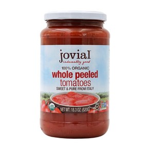 Jovial Foods 100％ 유기농 홀 토마토 소스 520 g, 1개, 520g