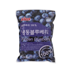 시아스 냉동 블루베리, 3개, 1kg