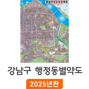 지도코리아 강남구 행정동별약도 79*110cm 코팅 소형 - 강남 지번도 지적도 도시계획도 지도 전도 최신판