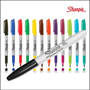 Sharpie 샤피펜 F 샤피 유성펜마커 미국 네임펜 수입마커 스타 사인펜 칼라샤피펜 낱색 1자루