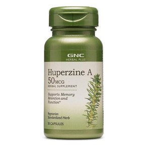 GNC 후퍼진 A 50mcg 50캡슐 베지테리안 Hupezine, 1개, 50정