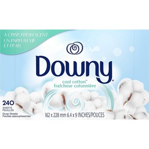 Downy 다우니 섬유 유연제 쿨 코튼 240매 시트 섬유유연제