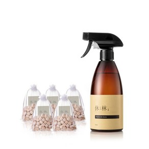 [휴림] 휴림 편백칩 30g X 5개입 + 편백수 피톤치드 스프레이 본품 500ml / 방향제 탈취제 살균제 집들이선물, 1개