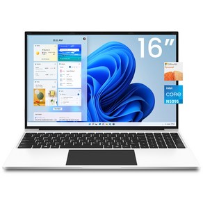 JUMPER 2025 노트북 16인치 화면 대형 office 365 셀러론 N5095 512GB SSD+128GB eMMc 16GB RAM사무용 WIN11 home, 흰색, S7MAX, 640GB