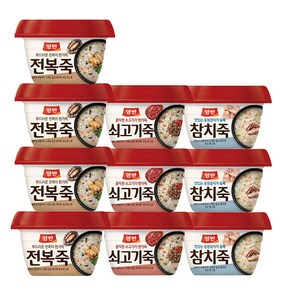 동원 양반 전복죽 4개+쇠고기죽 3개+참치죽 3개 총 10개, 287.5g, 1세트