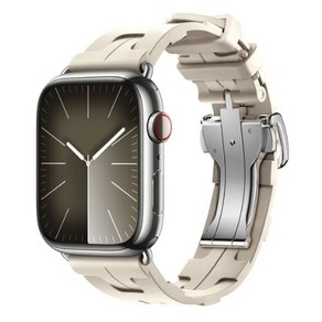 애플 워치 밴드용 로고 킬림 싱글 투어 스트랩 울트라 2 49mm 44mm 45mm 40mm 42mm 38mm 41mm 가죽 팔찌 iWatch 9 8 7, Antique White-Silve, 38MM 40MMM 41MM, NO Logo