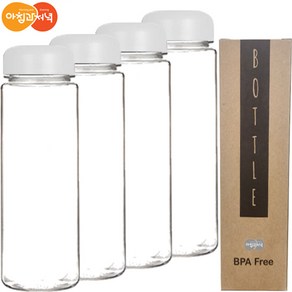 아침과저녁 국내산 마이보틀 트라이탄 500ml 4개, 화이트