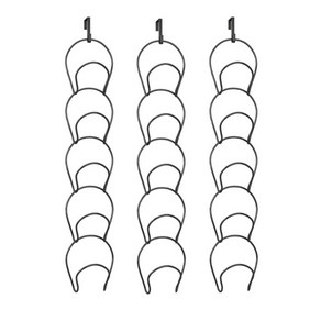 엘리포인트 공간활용 도어훅 5단 모자걸이, 3개, 시크블랙