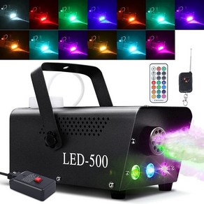 500W LED 안개 기계무선 원격 제어 헤이즈 RGB 조명연기 이젝터할로윈 DJ 파티 웨딩 스테이지, 02 220V_01 EU 플러그, 110V+EU 플러그