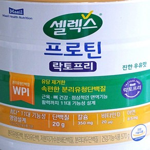 셀렉스 프로틴 락토프리 진한 우유맛 단백질PbZ, 단백질 20g, 570g, 1박스