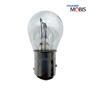 MM006 현대모비스 자동차 검사통과 S-25 24V 25/10W 백색 순정 화물차 트럭 버스 특수차량 브레이크등 미등 후진등 주간주행등 10개 1세트, 1개