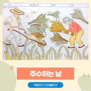 107 만자디자인 가을 인지활동 / 추수 하는 날